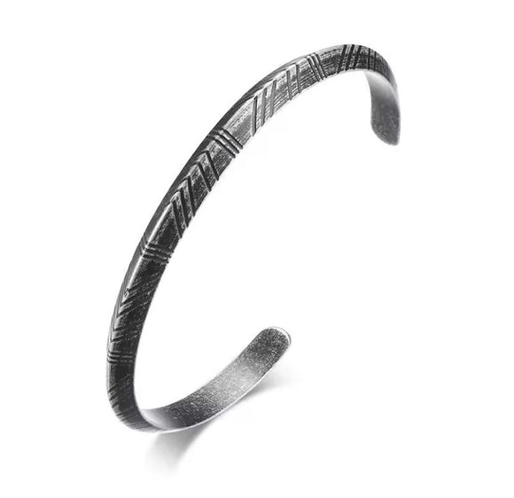 Titanium Gun Metal Viking Bracelet