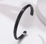 Titanium Midnight Black Viking Bracelet