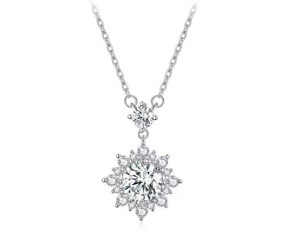 1ct Lab Diamond Necklace set in S925