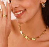 18k Gold Geometric Jewellery Set