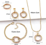 18k Gold Geometric Ring Jewellery Set