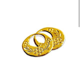 22k Gold Punjabi Nattiyan Minimalist Hoops Pair