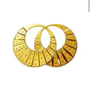 22k Gold Punjabi Nattiyan Minimalist Hoops Pair