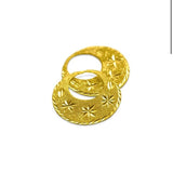 22k Gold Punjabi Nattiyan Minimalist Hoops Pair