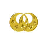 22k Gold Punjabi Nattiyan Minimalist Hoops Pair