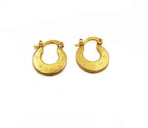 18k Gold Titanium Punjabi Nattiyan Minimalist Hoops Pair