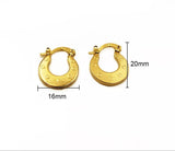 18k Gold Titanium Punjabi Nattiyan Minimalist Hoops Pair