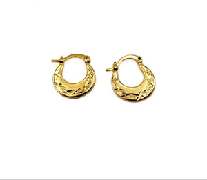 18k Gold Titanium Punjabi Nattiyan Minimalist Hoops Pair