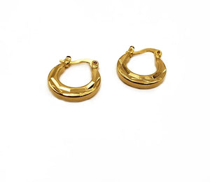 18k Gold Titanium Punjabi Nattiyan Minimalist Hoops Pair