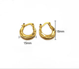 18k Gold Titanium Punjabi Nattiyan Minimalist Hoops Pair