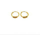 24k Gold Titanium Bali Hoop Earrings