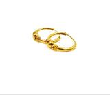 24k Gold Titanium Bali Hoop Earrings