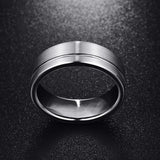 Titanium Silver Brushed Ring