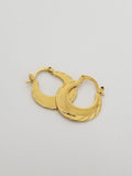 18k Gold Titanium Punjabi Nattiyan Minimalist Hoops Pair