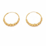 24k Gold Titanium Bali Hoop Earrings