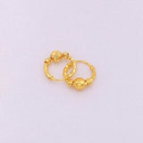 24k Gold Titanium Bali Hoop Earrings