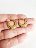 18k Gold Titanium Punjabi Nattiyan Minimalist Hoops Pair