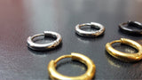 Titanium Gold Snap On Hoops Pair, 10mm, 12mm, 15mm, Titanium Hoops