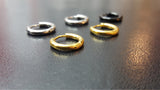 Titanium Gold Snap On Hoops Pair, 10mm, 12mm, 15mm, Titanium Hoops