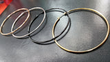 Titanium Large Hoops Pair , 50mm, 60mm, 70mm