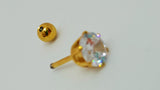 Titanium Gold Ball Back Screw on Studs Pair