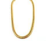 18K Gold Titanium Curb Cuban Chain