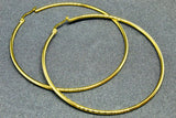 18k Gold Titanium Large Hoops Pair • 50mm • 60mm • 70mm