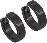 Titanium Black Snap Back Hoop Earring Pair