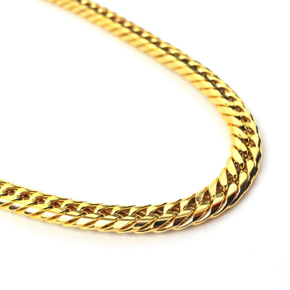 18K Gold Titanium Curb Cuban Chain
