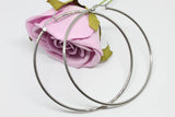 Silver Titanium Large Hoops Pair, 50mm, 60mm, 70mm