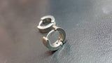 Titanium Silver Snap Back Hoop Earring Pair