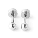 Titanium Gold Ball Circle Back Screw on Studs Pair