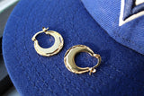 18k Gold Punjabi Nattiyan Minimalist Hoops Pair