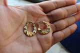 18k Gold Punjabi Nattiyan Minimalist Hoops Pair