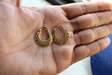 18k Gold Punjabi Nattiyan Minimalist Hoops Pair