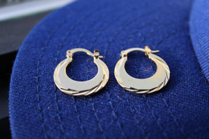 18k Gold Punjabi Nattiyan Minimalist Hoops Pair