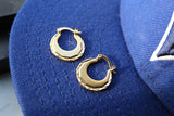 18k Gold Punjabi Nattiyan Minimalist Hoops Pair