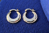 18k Gold Punjabi Nattiyan Minimalist Hoops Pair