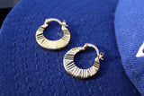 18k Gold Punjabi Nattiyan Minimalist Hoops Pair