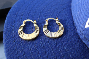 18k Gold Punjabi Nattiyan Minimalist Hoops Pair