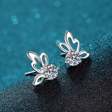 Diamond Stud Earrings .5ct Diamond Earrings, Diamonds set in 925 Silver