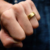 Titanium Gold Ring