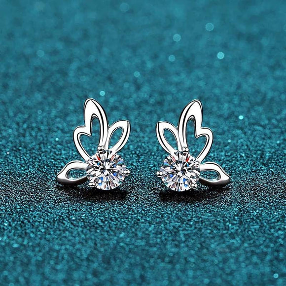 Diamond Stud Earrings .5ct Diamond Earrings, Diamonds set in 925 Silver