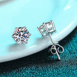 Diamond Stud Earrings .6ct Diamond Earrings, Diamonds set in Platinum