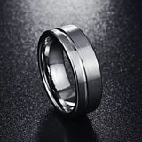 Titanium Silver Ring, Hypoallergenic, Silver Titanium Ring