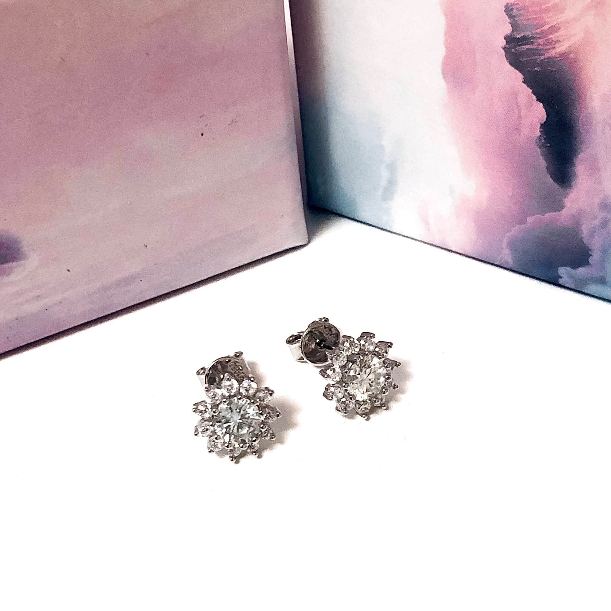 Luminesce Lab Grown Diamond 1 Carat Solitaire Earrings 14ct Yellow Gol –  Luminesce Diamonds