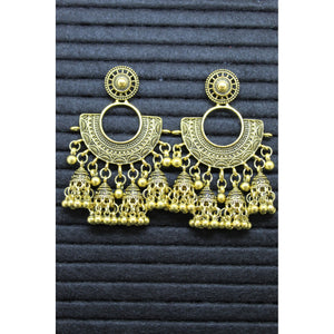 Indian Earrings, Long Hanging Jhumka Earrings, Indian Jewelry