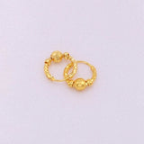 24k Gold Titanium Bali Hoop Earrings, Bali Nattiyan Earrings