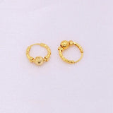 24k Gold Titanium Bali Hoop Earrings, Bali Nattiyan Earrings