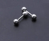 Titanium Silver Earrings, Ball Back Screw on Studs Pair, Hypoallergenic